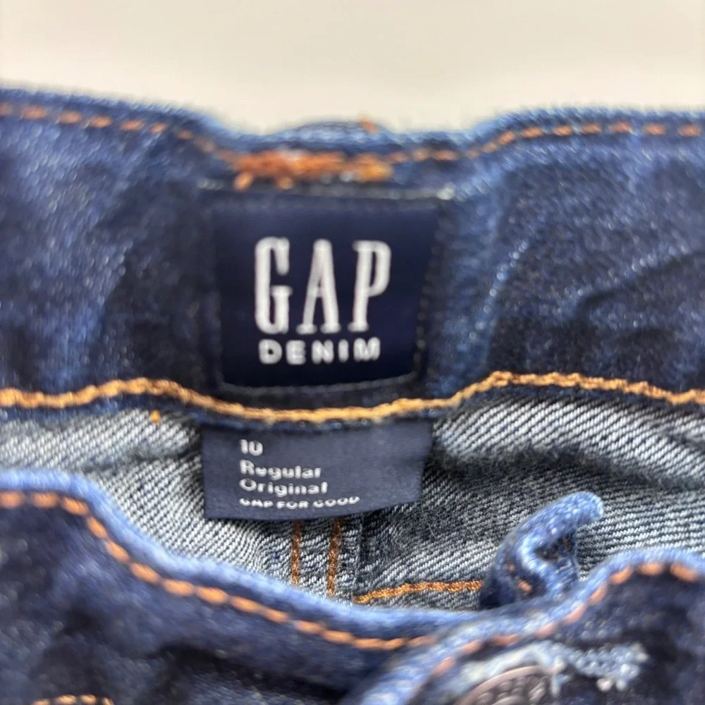 Gap Denim Jeans Kid's Size 10 Dark‎ Wash Regular Fit Original Blue
